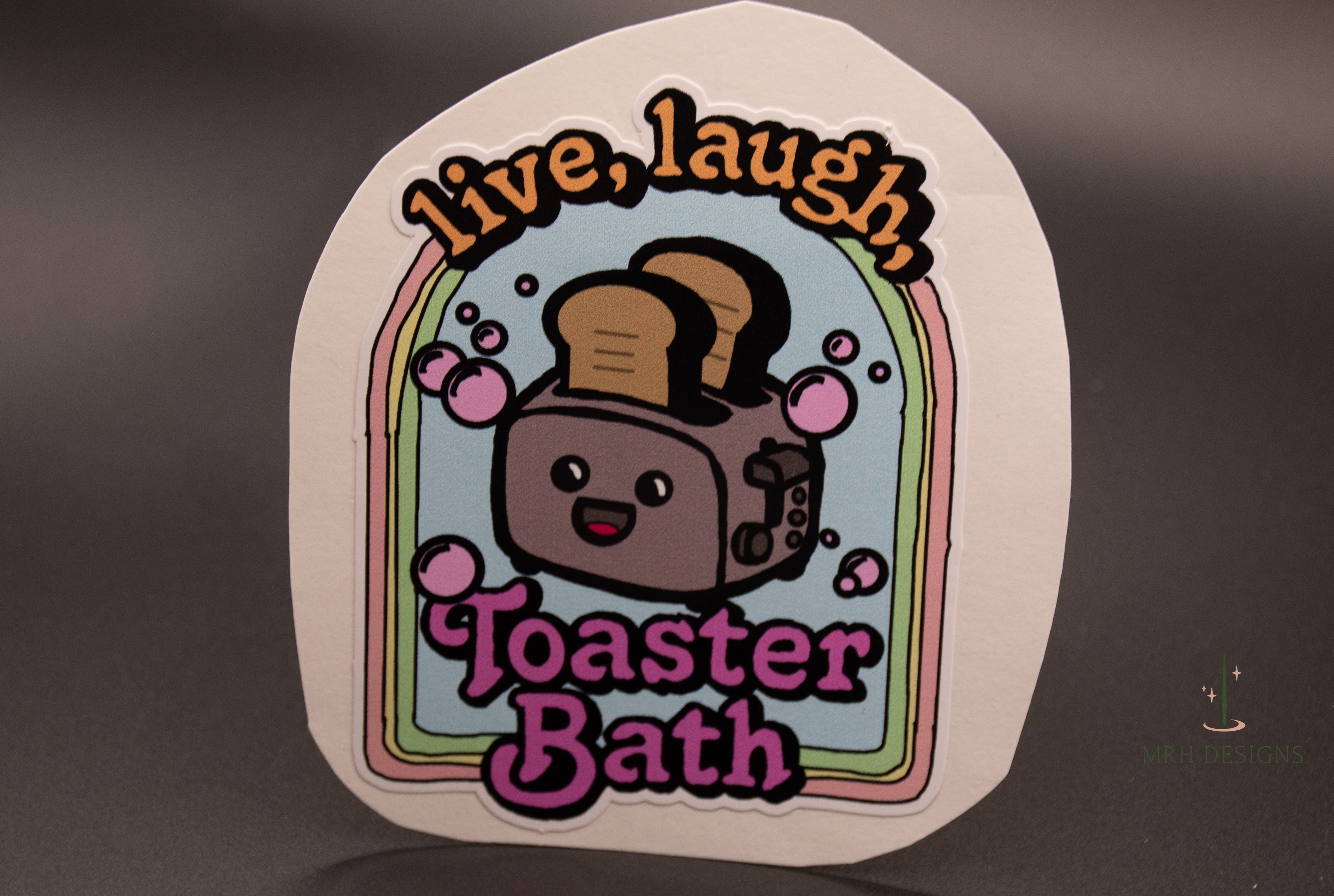 Live Laugh Toaster Bath Sticker